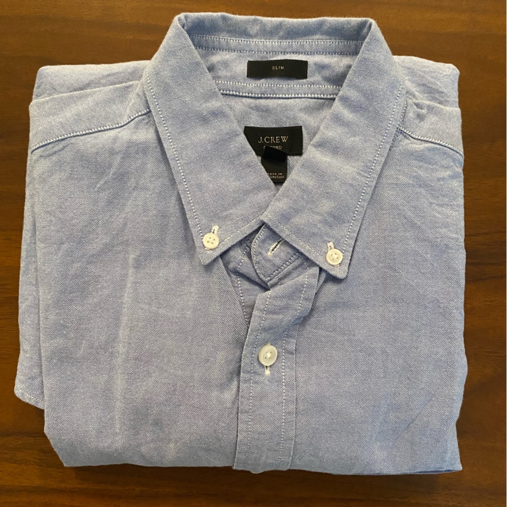 J. Crew Men’s Slim-fit Blue Oxford Shirt